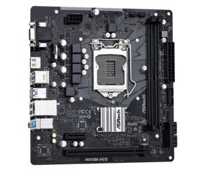 ASRock H410M-HVS R2.0 Moederbord LGA1200 H410 Micro ATX DDR4 Intel 10e Gen HDMI - Afbeelding 1 van 4