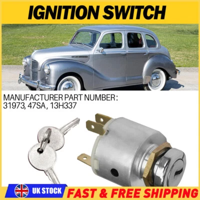 31973 47SA 3 POSITION IGNITION SWITCH CLASSIC CAR W/ KEYS FOR AC Austin A40/ A99 - Image 1 of 4