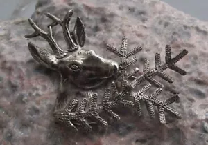 Vintage Czech Hunting Association Hunt Hunters Roe Stag Deer Head Pin Badge - Picture 1 of 2
