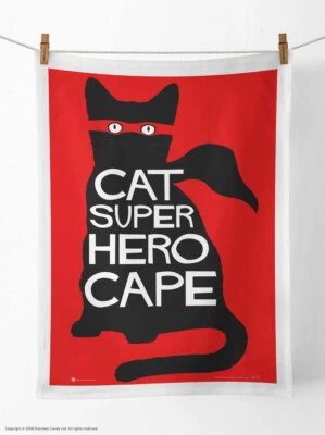 Смешное чайное полотенце кухня комедия юмор шутка хлопок новинка подарок любитель кошек - Изображение 1 из 4