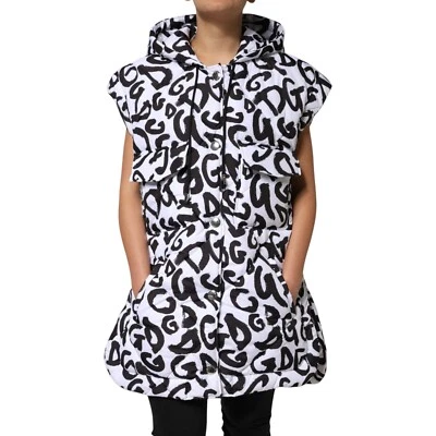 Chaqueta DOLCE & GABBANA Blanca DGMania Con Capucha Sin Mangas Puffer IT42/US8/M 2480usd Foto 1 de 4