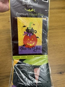 Boo To You! Premium House Flag 28" x 40" Briarwood Lane Deb Grogan New - Picture 1 of 6