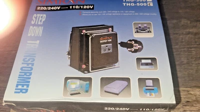 Simran THG-500 220/240V 110/120V Step Down Transformer 220 Volt To 110 Volt - Image 1 of 4