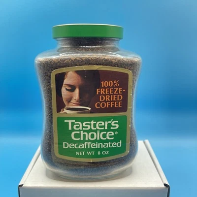 Vintage Taster’s Choice Decaf Coffee Freeze-Dried Glass Nestlé  NEW SEALED Prop - Image 1 of 3