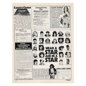 Lonely Ladies T-Shirts Wear a Star and Be a Star Vintage Magazine Print Ad 1974 - Picture 1 of 1