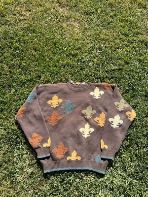 Vintage Perry Ellis Pullover Cable Knit Sweater Mens XL Brown - Image 1 of 4