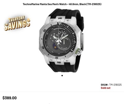 technomarine Manta Sea mens watch - Image 1 of 3