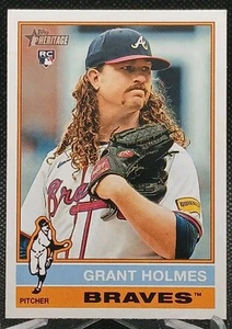 Grant Holmes RC 2025 Topps Heritage #22 Atlanta Braves Rookie - Picture 1 of 5