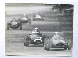 VECCHIA FOTO FOTOGRAFIA VINTAGE GP MONZA AUTO D'EPOCA AUTOMOBILE DA CORSA 1957 - Picture 1 of 3