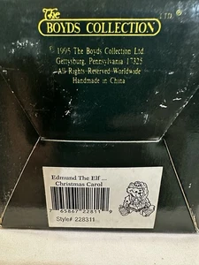 Boyds Bears "Edmund el Elfo... Christmas Carol" #228311 Nuevo en caja 1995 - Imagen 1 de 7