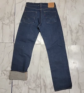 1960s LEVIS 501 Big E Redline Selvedge Blue Jeans Actual fit W28 L31 - Picture 1 of 20