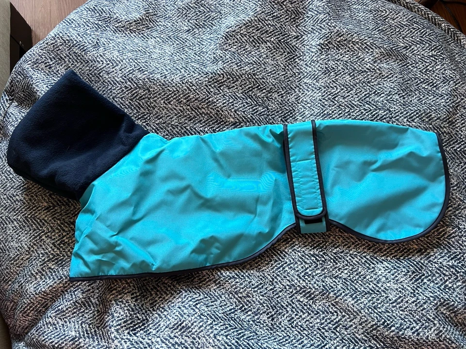 Sighthound 防水冬季外套抓绒鼻涕 - 水蓝色 - Whippet 灰狗 — 第 1/4 张图片