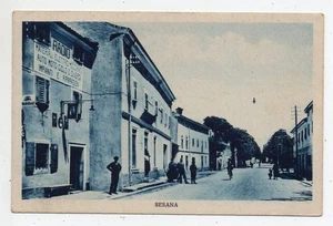 SESANA - SLOVENIA - Negozio e Pubblicità - Animatissima - Viaggiata -  ANNO 1932 - Foto 1 di 2