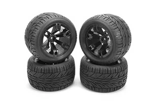 Redcat 108002 Mounted Tire BK TR-MT10E 4.7 x 2.8 Size 14mm Hubs (4 Pcs) - Picture 1 of 1