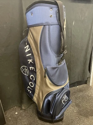 Nueva bolsa de carrito de golf Nike - azul marino y plateado - divisor de 5 vías - con cubierta para lluvia y correa Foto 1 de 4