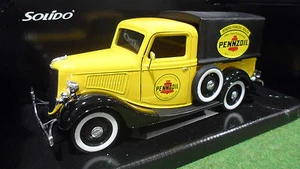 FORD Pick-Up bache PENNZOIL jaune 1/18 SOLIDO 88712 voiture miniature collection - Picture 1 of 1