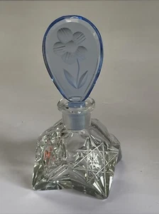 Bottiglia profumo vintage stile ART DECO smussata taglio a mano piombo cristallo vetro ~ LEGGI - Foto 1 di 11
