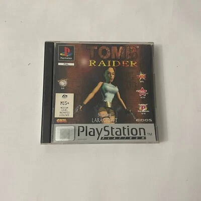 Tomb Raider PS1 PlayStation 1 PSX PAL Game Complete with Manual Platinum | AUS - Image 1 of 3