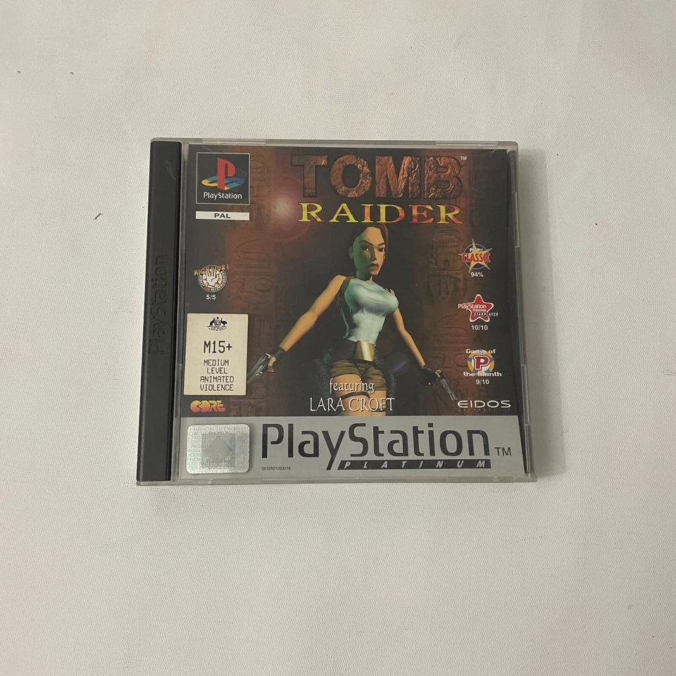 Tomb Raider PS1 PlayStation 1 PSX PAL Game Complete with Manual Platinum | AUS - Image 1 of 3