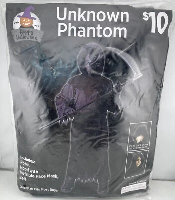 Disfraz de Halloween Fantasma/Parca Desconocido Talla Única para la mayoría de los niños Nuevo en Paquete Foto 1 de 2