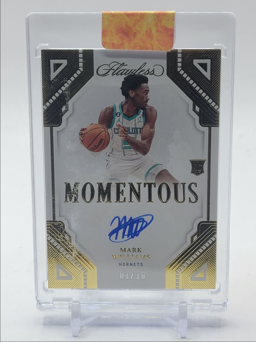 MARK WILLIAMS 2022 FLAWLESS MOMENTOUS ROOKIE GOLD RC AUTO 01/10 Q2246