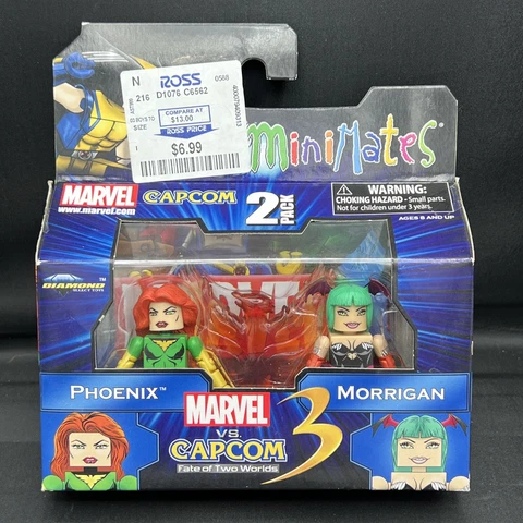 2011 Minimates MARVEL 2 figure set PHOENIX & MORRIGAN Capcom FATE OF TWO WORLDS Cover