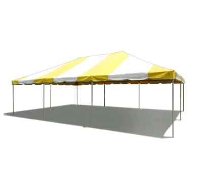 Commercial Frame Tent 20x30 Yellow Vinyl Canopy Waterproof Event Party Gazebo - Image 1 of 4