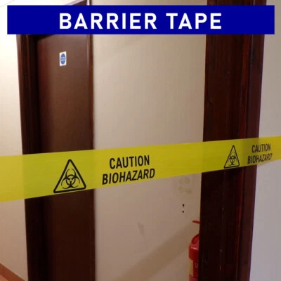 BARRIERTAPE CAUTION BIOHAZARD barrier warning hazard cordon tape (50 impressions) - 20M roll