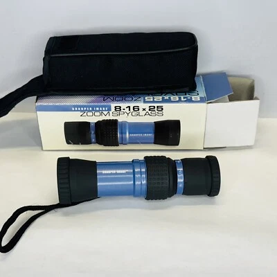 Sharper Image 8-16x25 Zoom Spyglass Lightweight Aluminum Housing w/ Case NEW - Image 1 of 4