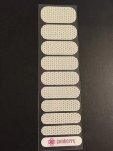 Jamberry -Swiss Dot Powder Blue & Poppy- Nail Wraps! Half Sheet! New! - Picture 1 of 1