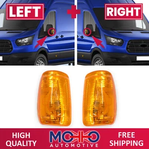 WING MIRROR INDICATOR LENS COVER YELLOW R+L FOR FORD TRANSIT MK8 1823998 - Picture 1 of 19