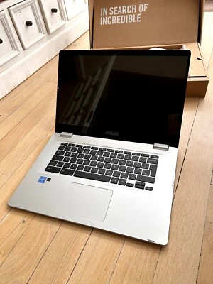 Asus C523NA 15.6" Chromebook 4 GB RAM 64GB Intel® Celeron® ChromeOS - Silver -17 - Image 1 of 4