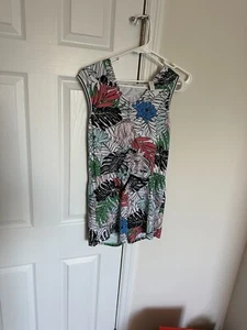 Ideology Big Girls Romper XL Hooded Sleeveless Multicolor Floral Print - Picture 1 of 15