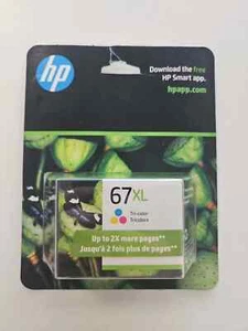 Nowy oryginalny trójkolorowy kolorowy wkład atramentowy HP 67XL exp 11/26 - Zdjęcie 1 z 1