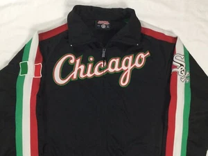 Italy Chicago White Sox Jacket Stitches Warmup Coat Small Men's Zip Up RARE!! - Picture 1 of 11