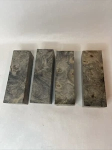 Stabilisierte Messerwaage aus Wurzelholz grau 4 Stück - Bild 1 von 11