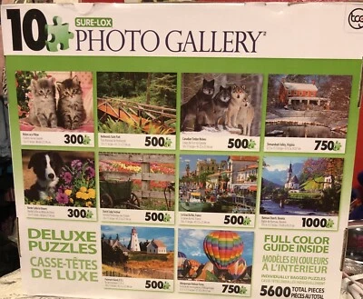 10 Sure Lox Photo Gallery 5600 Pieces Deluxe Puzzles Animals, Landscapes & Flowe - Image 1 of 4