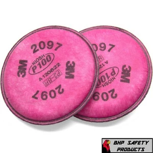 3M 2097 FILTER PADS CARTRIDGES FOR 6000 7000 & FF-400 SERIES RESPIRATORS 1/PAIR - Picture 1 of 3