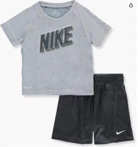 Nike Boys' 2-Piece Shorts Set Outfit - Anthracite, 12 Months - Picture 1 of 1