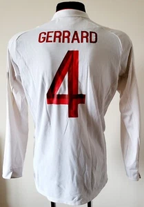 England 2012 - 2013 Home football Umbro long sleeve jersey #4 Gerrard size 44 - Picture 1 of 8