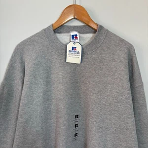 Vintage Russell Athletic Sweatshirt Mens XLT Gray Blank Crew Neck NWT 90s Mexico - Picture 1 of 12