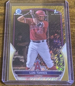 Luis Torres 2023 Bowman Chrome 1st Bowman Gold Shimmer Refractor /50 #BCP-155 - Picture 1 of 2