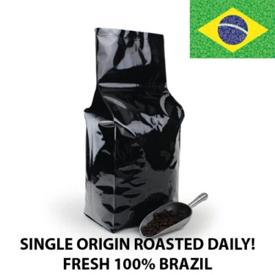 2 lb 5 lb 10 lb BRAZIL BRASIL FRESH ROASTED SINGLE ORIGIN COFFEE BEANS - ARABICA - Image 1 of 4