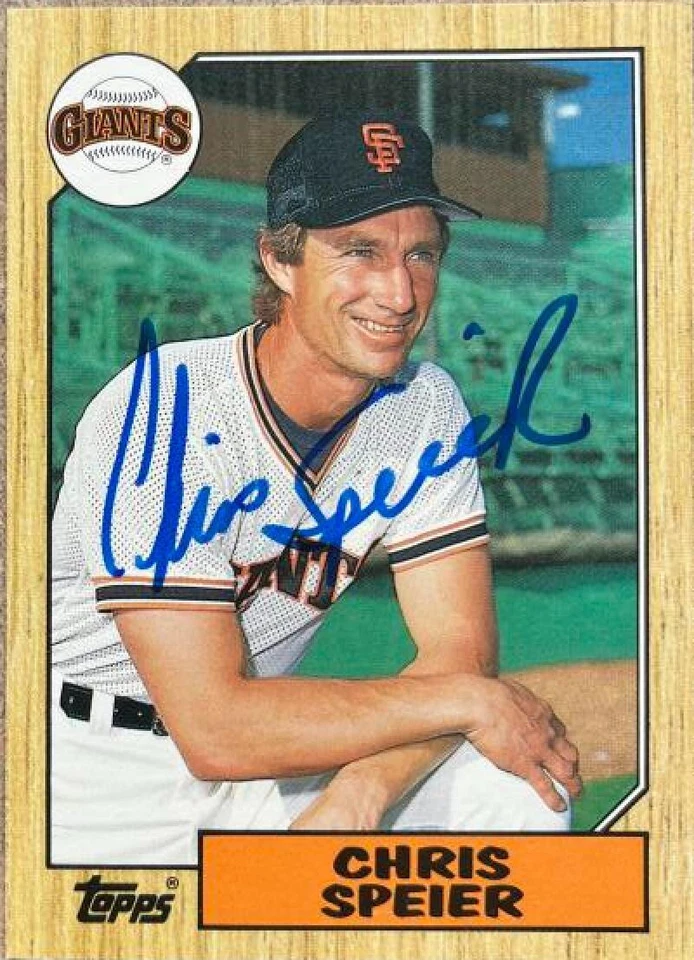 Topps 1987 autografiado por Chris Speier negociado #115T Foto 1 de 1