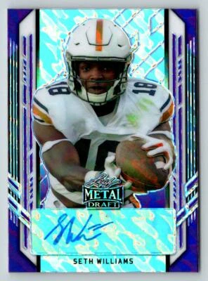 2021 Leaf Metal Draft Portraits Purple #PASW2 Seth Williams /25 (ref 210429) - Image 1 of 2