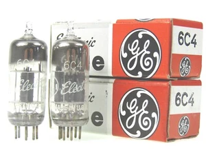 2x 6C4 = EC90 = CV133 General Electric lampowy lampowy wzmacniacz triodowy NOS NEW - Zdjęcie 1 z 3