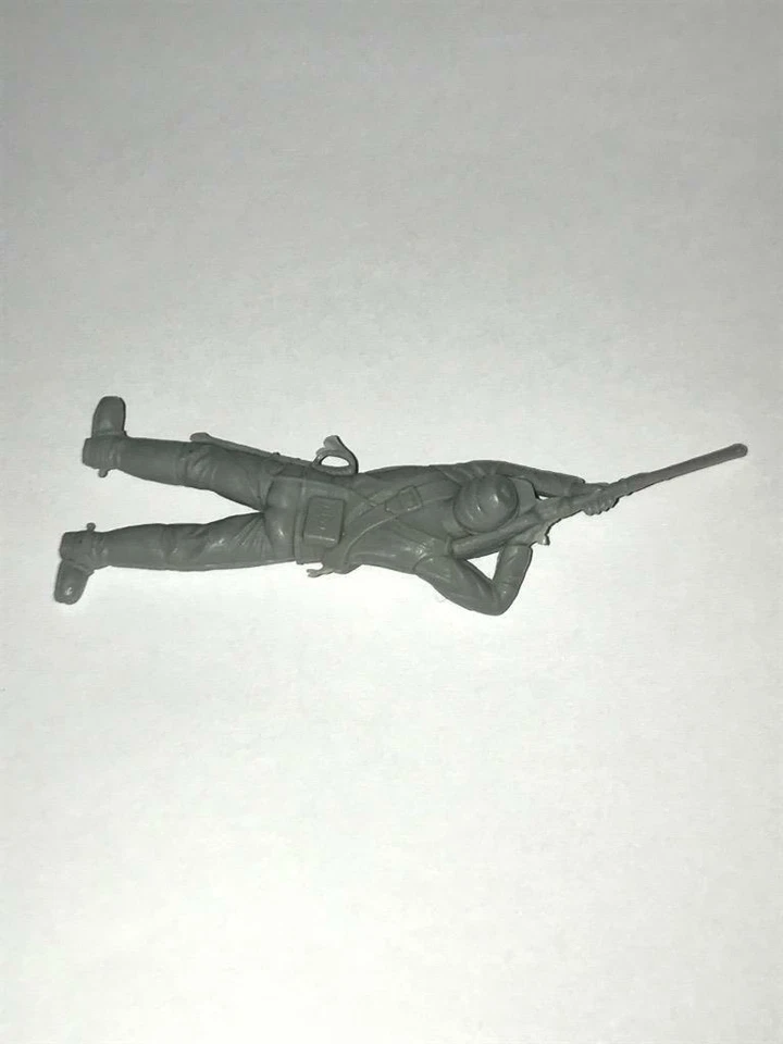 Soldado de caballería de la Guerra Civil MPC tendido en plástico gris años 60 Foto 1 de 1