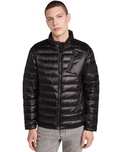 Mackage Mens Luis Re-Stop Down Jacket 46 Black with Patch Pocket - NWT $650 - Picture 1 of 5