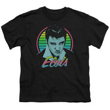 Elvis Presley Neon King Kids Youth T Shirt Licensed The King Music Tee Black