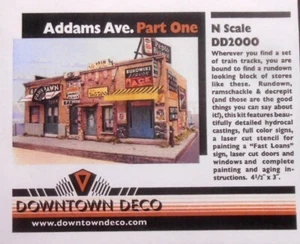 Downtown Deco N Scale Building Kit DD2000 Addams Ave One + Bonus Kit! - Picture 1 of 2